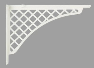 Coloniale- biały wspornik do półek 200x142mm