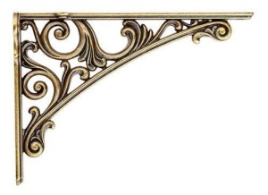 Barocco- wspornik do półek stare złoto 200x142mm