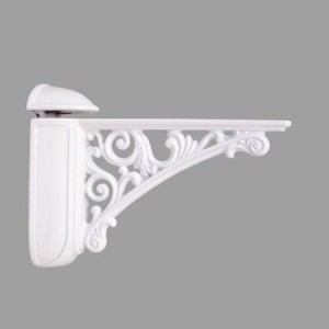 Barocco- biały wspornik do półek 125x77mm