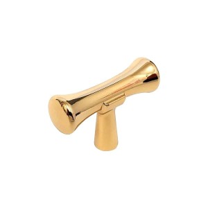 Etruria- mosiądz połysk gałka meblowa typu T-Bar 50mm   