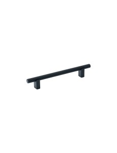 Uchwyt do mebli ryflowany czarny mat 128mm - Ponti N4