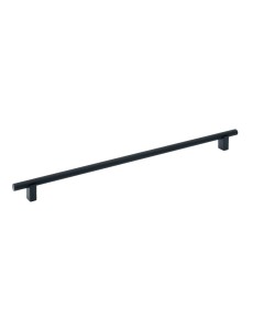 Uchwyt do mebli ryflowany czarny mat 320mm- Ponti N4