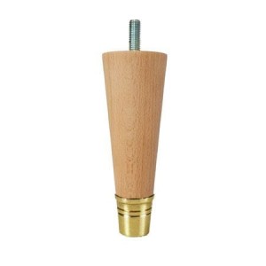 TONIO WY02164.OL- noga drewniana z mosiężną końcówką  ∅  65XH 160mm